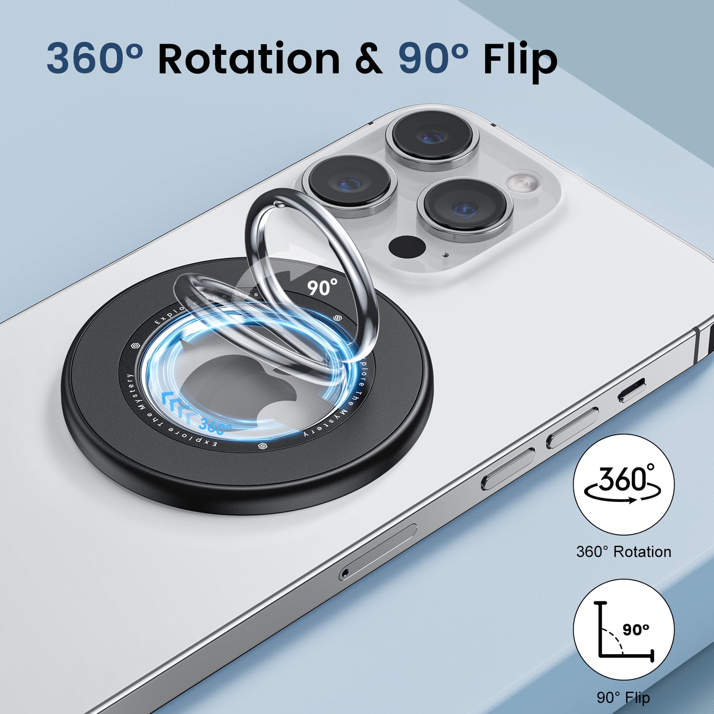 Magnetic Phone Ring Holder Grip for iPhone