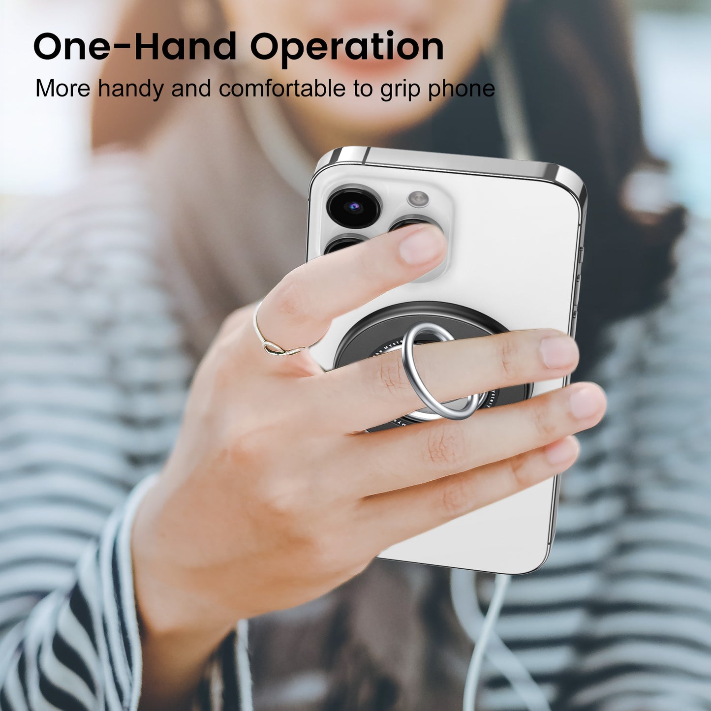 Magnetic Phone Ring Holder Grip for iPhone