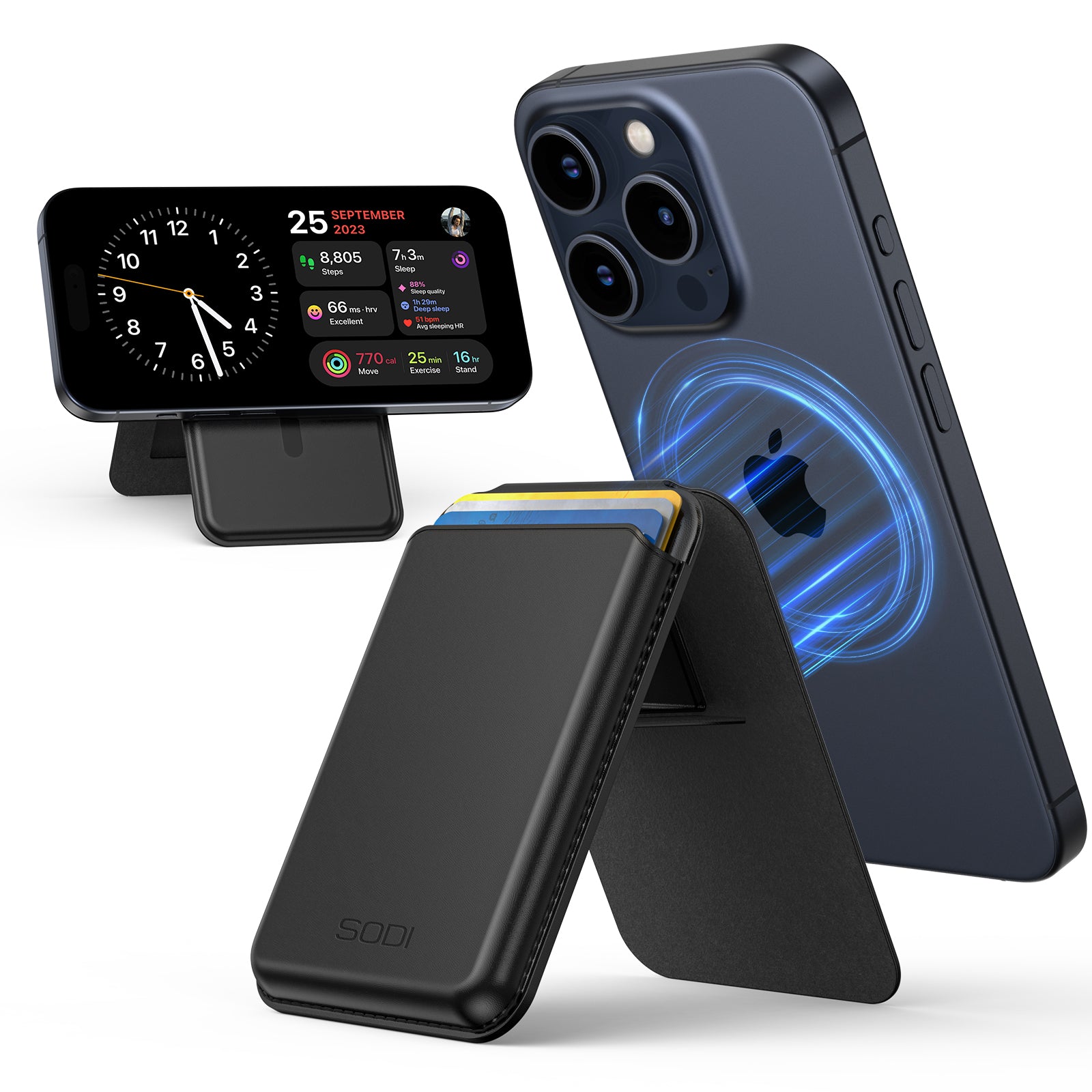 Phone Wallet with Stand MagSafe Compatible