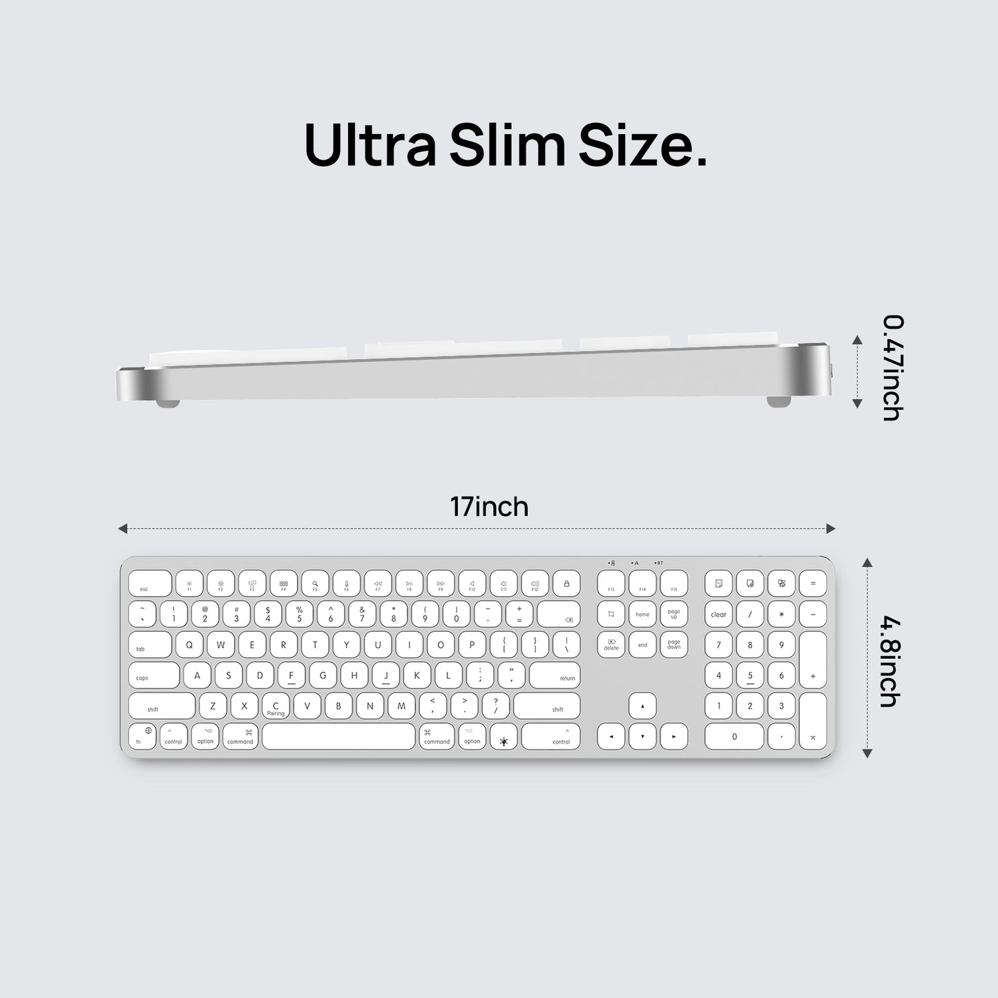 Wireless Keyboard with Numeric Keypad