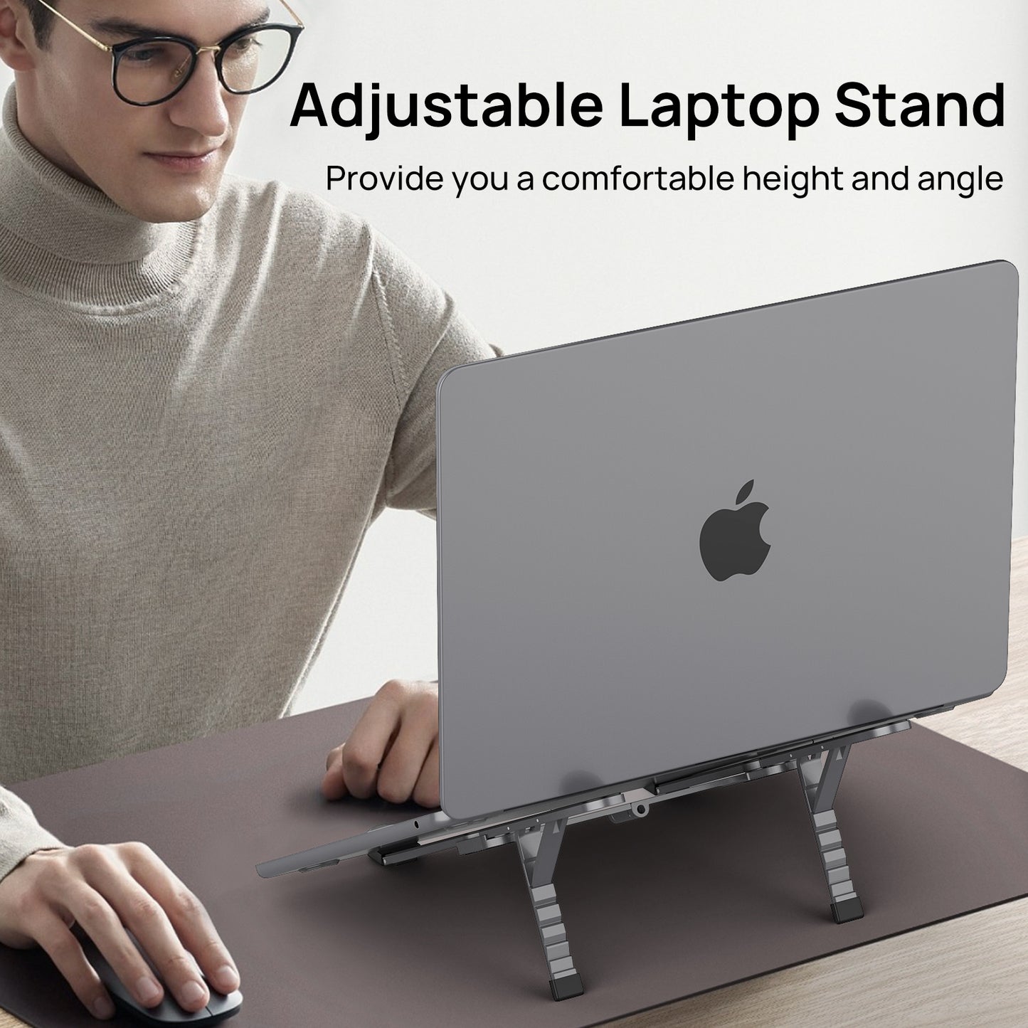 use a laptop stand for ergonomic comfort and better posture