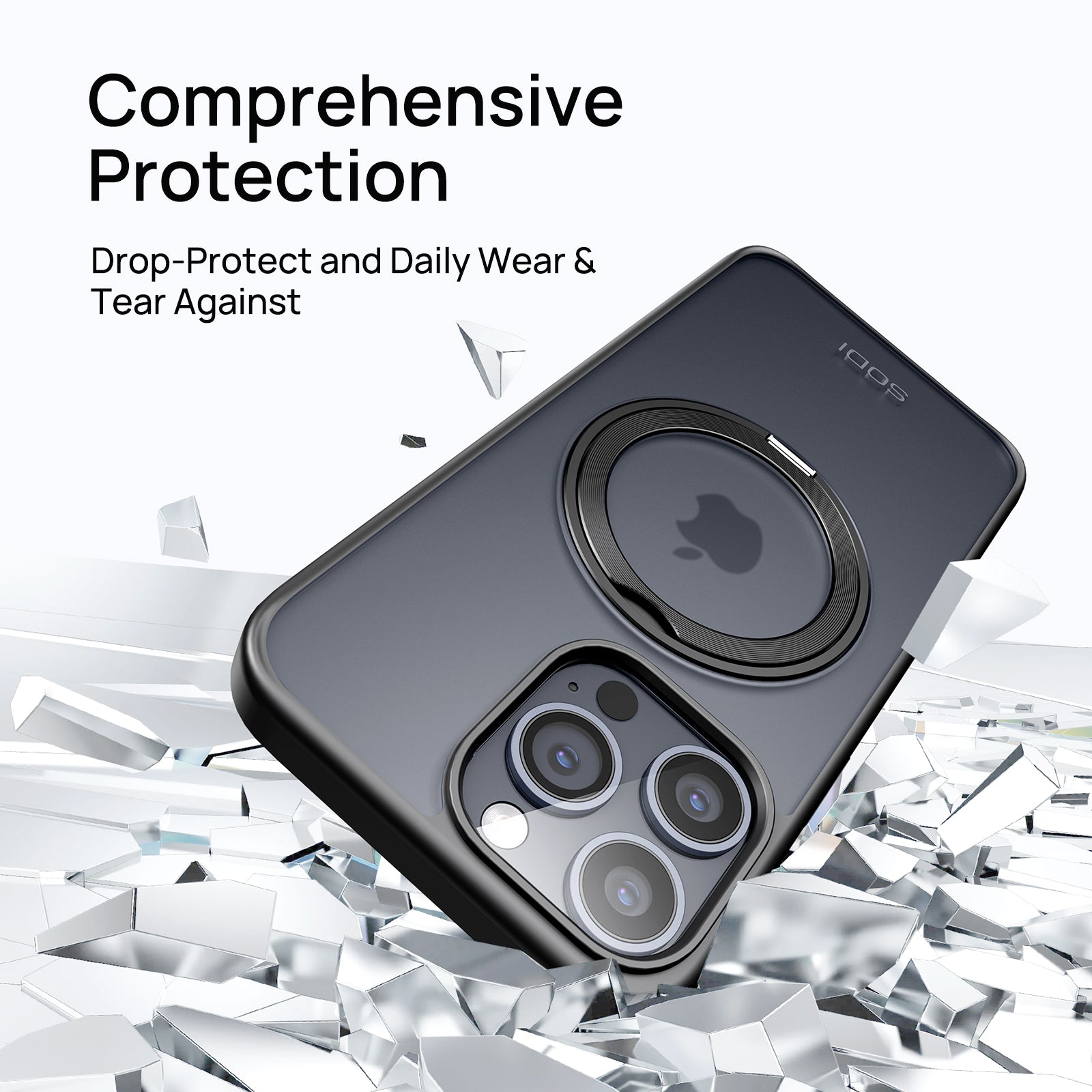 SODI SIT150 Magnetic Ring Stand Case for iPhone 15 Pro Max