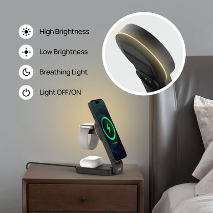 3-in-1 foldable qi2 wireless charging stand