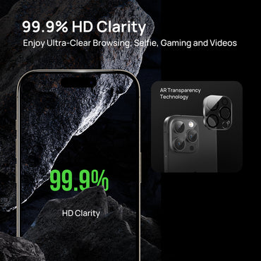 Proteggi schermo HD per iPhone 16 Pro / Pro Max con protezione per obiettivo fotocamera