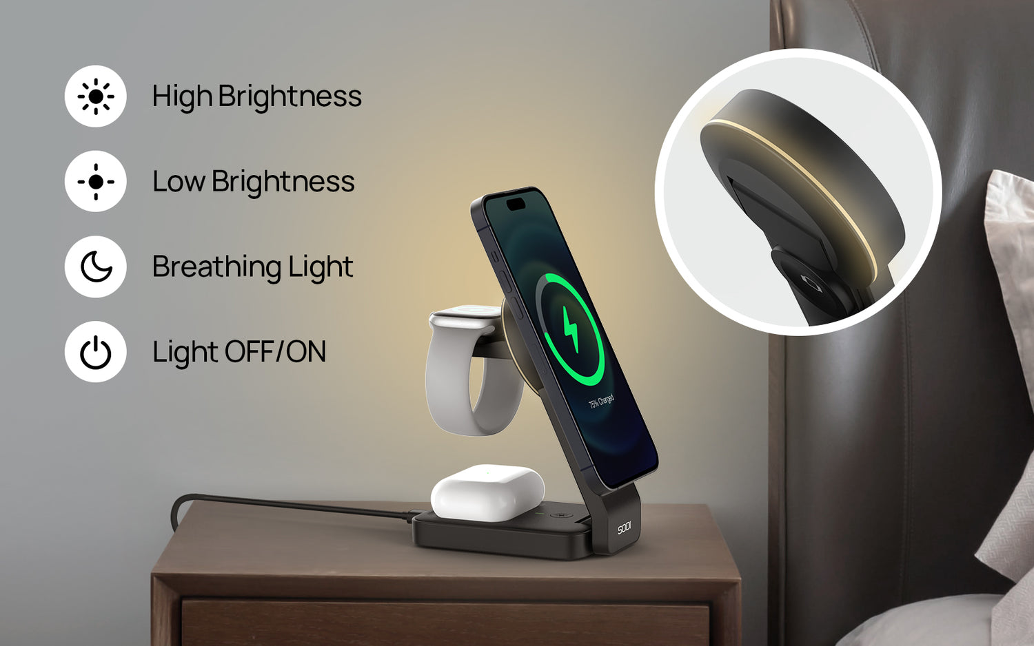 fast charging qi2 wireless charger