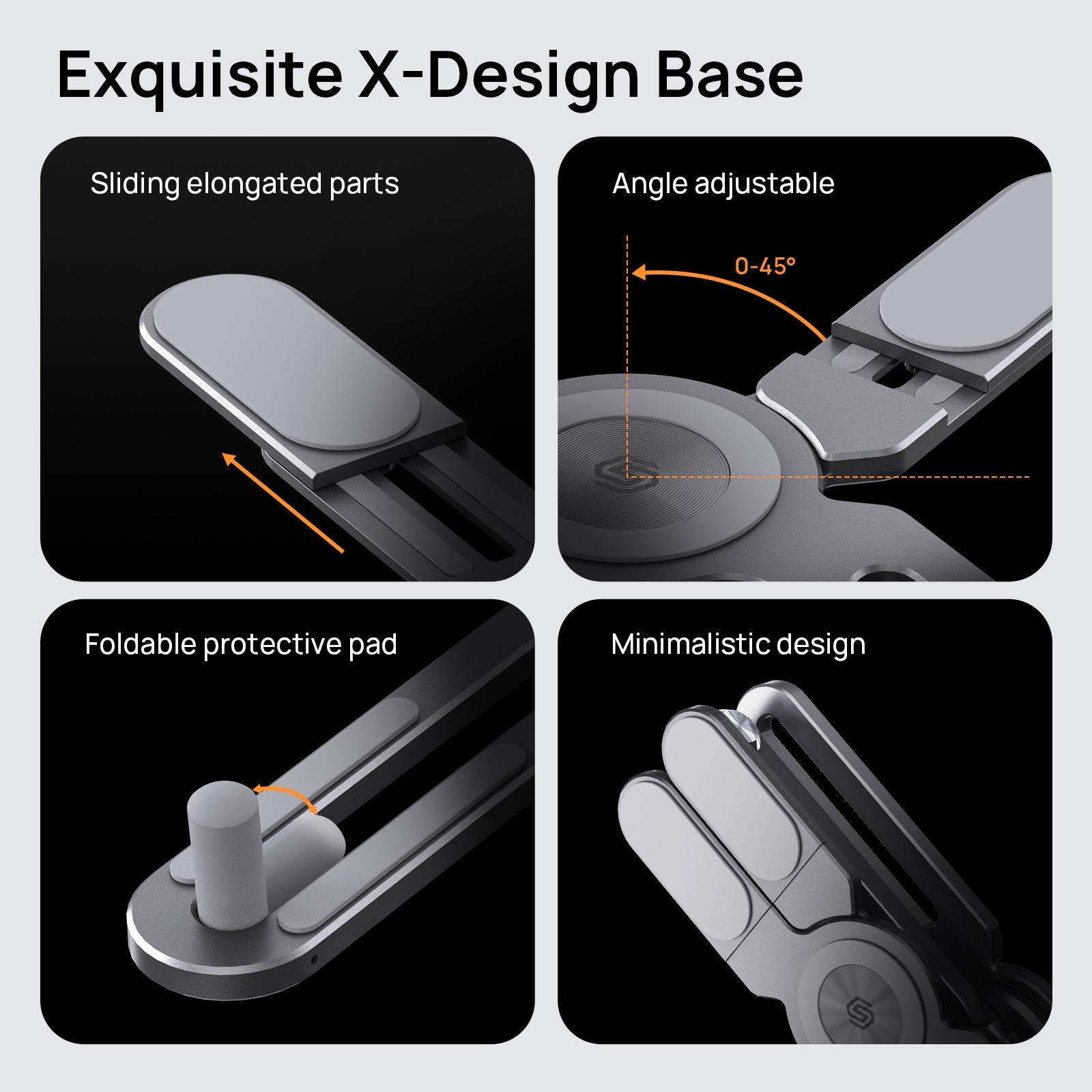 foldable laptop stand with x shape design