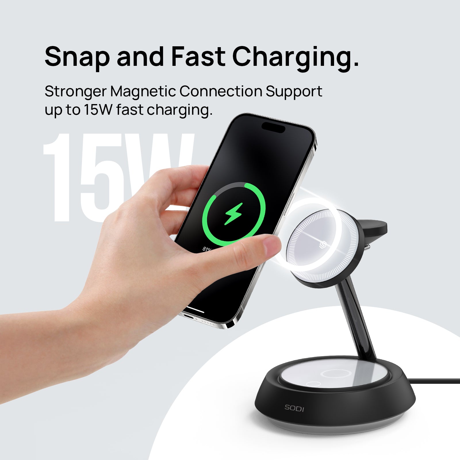 magnet wireless charger with fast charging