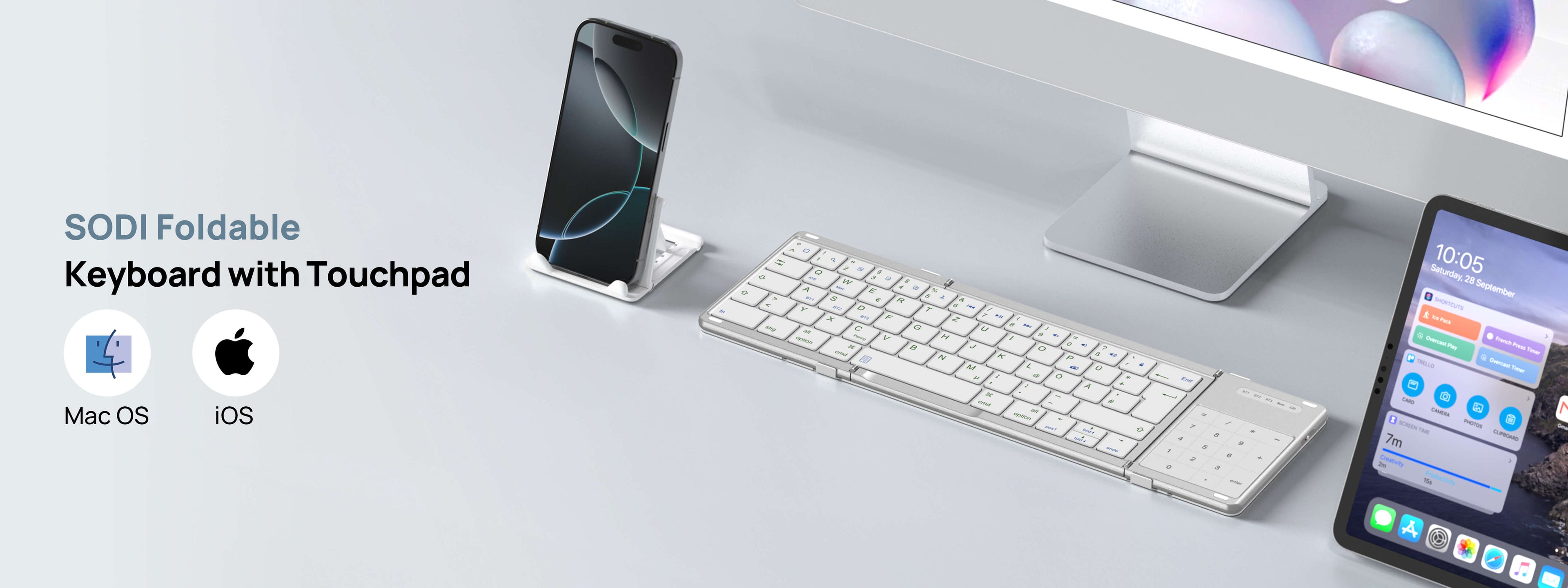 sodi wireless keyboard with touchpad