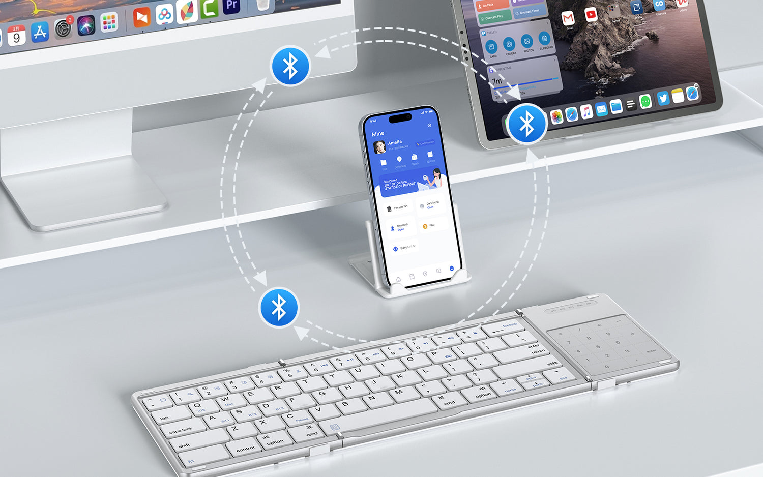 wireless keyboard with touchpad